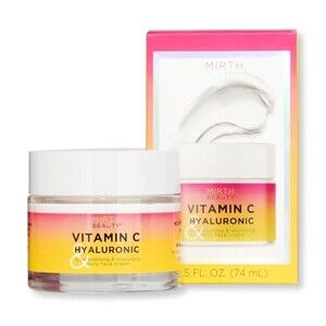 Mirth Beauty Vitamin C & Hyaluronic Face Cream 2.5 oz Anti Aging Cream New